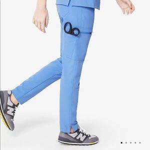 Figs Yola Skinny Scrub Pant Ceil Blue Size Small